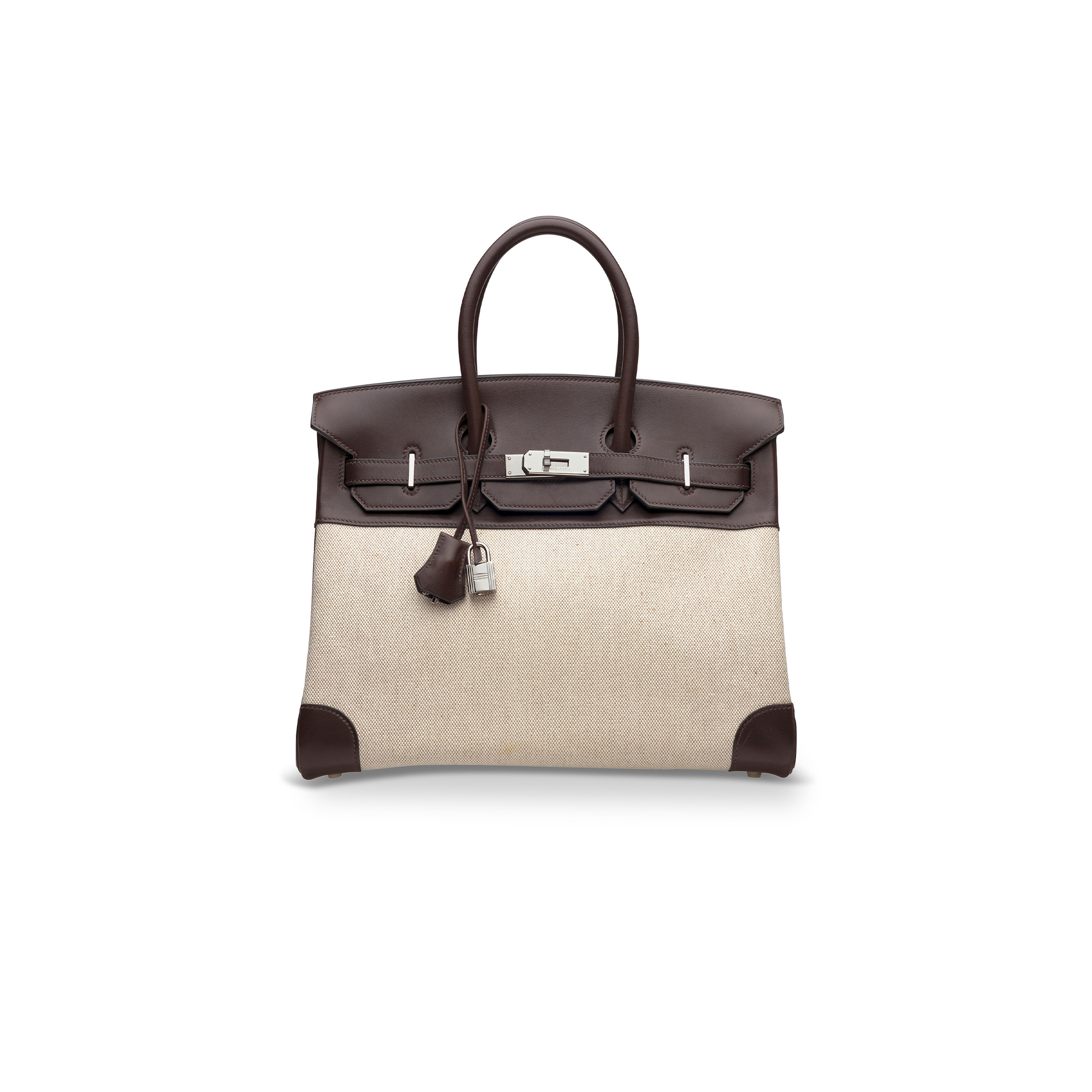 H**mes birkin 35 ebony evercalf calfskin and canvas bag 8023220073 (35*24*18cm)